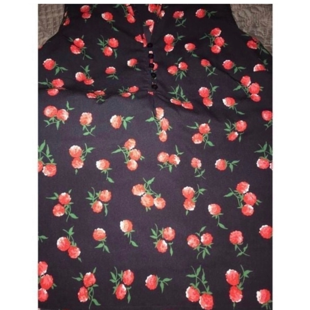 Talbots Raspberry Print Sleeveless Blouse Size Small - Picture 5 of 7
